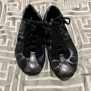Coach Tennis Shoes - Black & Silver